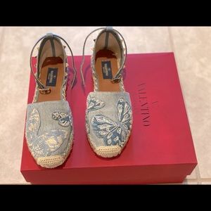 Valentino Denim Butterfly shoes